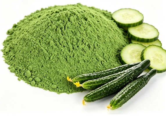 Light green Freeze Dried Cucumber Powder fine particle detail