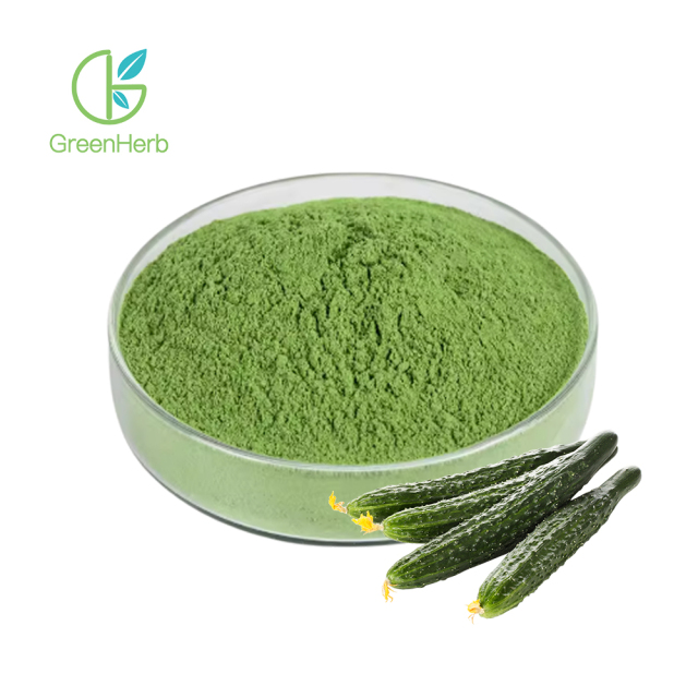 Freeze Dried Cucumber Powder close-up light green texture detail