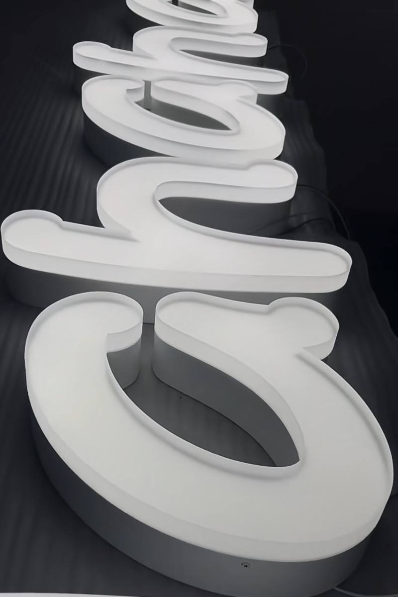 Sandblasted Illuminated Letters- LED Acrylic Signs