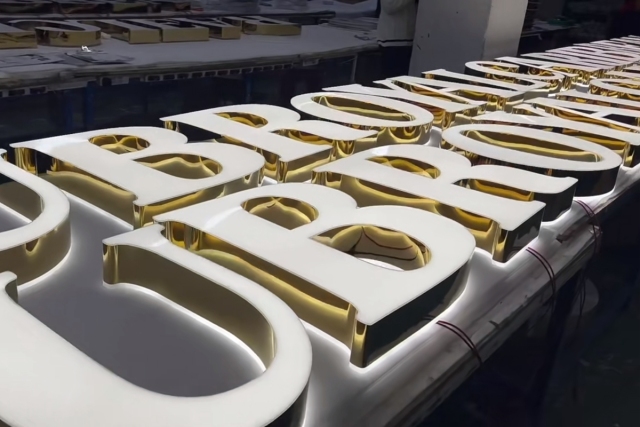 Double-sided Illuminated Lettering - Custom LED Sign