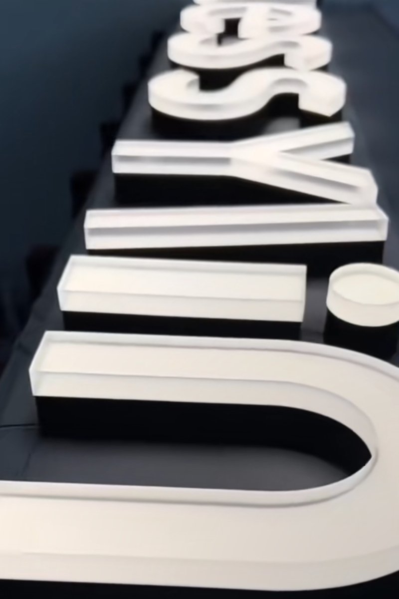 Sandblasted Illuminated Letters- LED Acrylic Signs