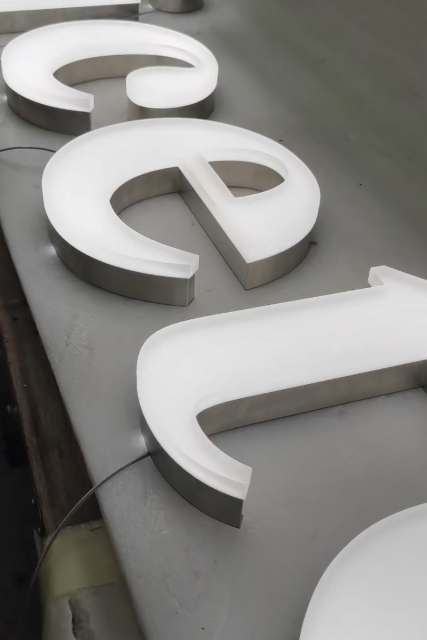 Sandblasted Illuminated Letters- LED Acrylic Signs