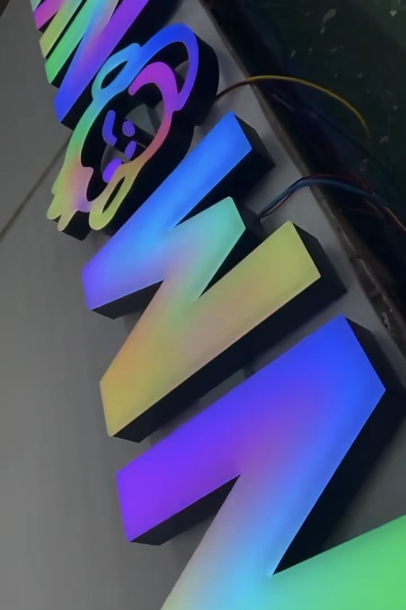 RGB LED Channel Lettering- Custom LED Business Sign