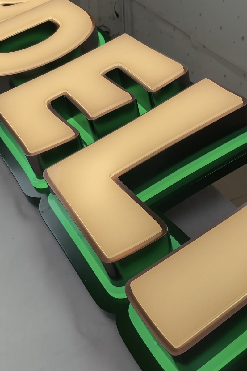 Double-sided Illuminated Lettering - Custom LED Sign