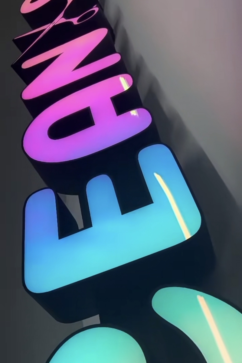 RGB LED Channel Lettering- Custom LED Business Sign