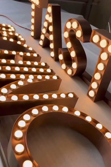 Bulb Illuminated Lettering - Custom Bar Signs & Vintage Illumination