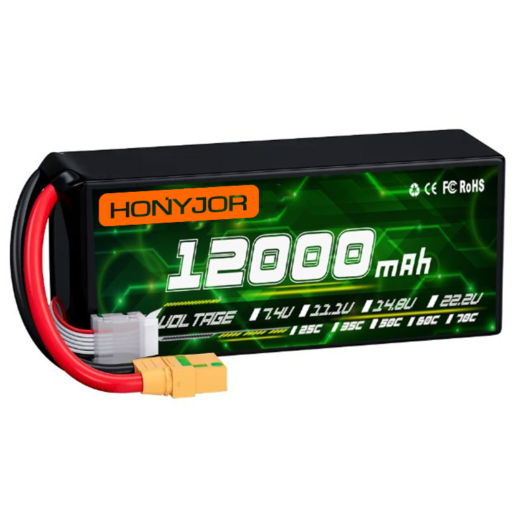 6S 22.2V 60C/80C/100C 12000mAh Drone Battery Lipo Battery Specially for 12/13inch FPV Drone designed,6S 12000mAh LiPo Battery (100C) | Racing & FPV | HONYJOR,LiPo Battery & Lithium Polymer Battery Manufacturer | Honyjor