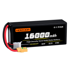 6S1P 22.2V 5C/10C 16000mAh High-Density Lithium Battery, Suitable For Drones And Unmanned Aerial Systems,6S1P 22.2V 16000mAh 5C/10C Lipo Battery Specially for FPV Drone, RC Airplane,  Truck, Helicopter, RC car,,LiPo Battery & Lithium Polymer Battery Manufacturer | Honyjor