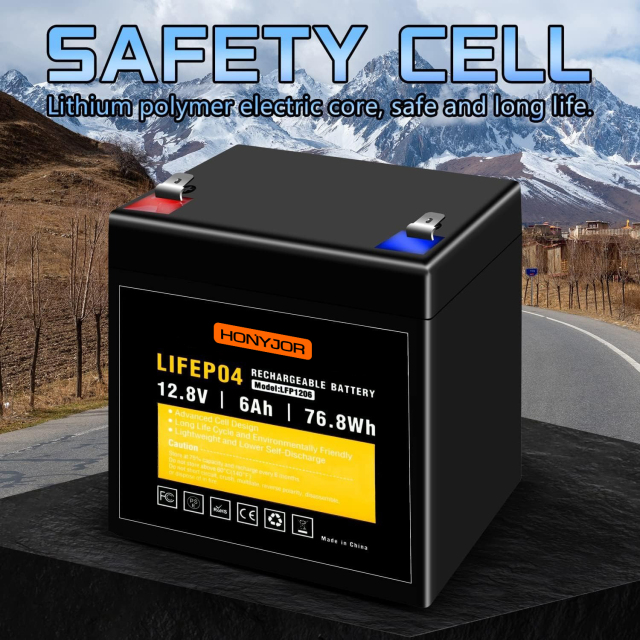 12.8v 6Ah LiFePO4 Battery LFP1206,12.8V 6Ah LiFePO4 Battery Pack (4S) | Custom & Wholesale | HONYJOR,LiPo Battery & Lithium Polymer Battery Manufacturer | Honyjor