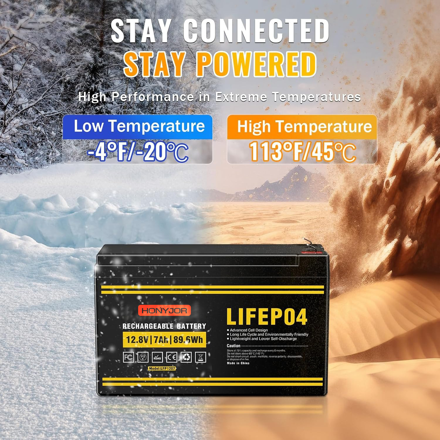 12.8v 7Ah LiFePO4 Battery LFP1207,12.8V 7Ah LiFePO4 Battery Pack (4S) | Custom & Wholesale | HONYJOR,LiPo Battery & Lithium Polymer Battery Manufacturer | Honyjor