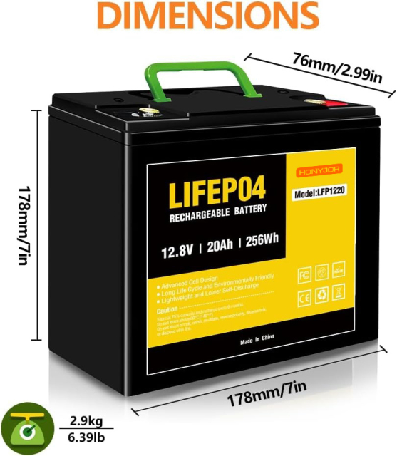 12.8v 20Ah LiFePO4 Battery LFP1220,12.8v 20Ah LiFePO4 Battery LFP1220,LiPo Battery & Lithium Polymer Battery Manufacturer | Honyjor