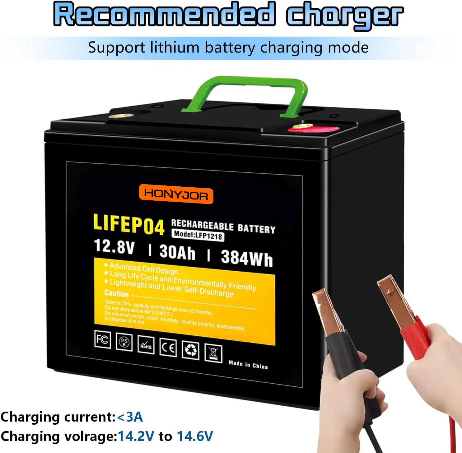 12.8v 30Ah LiFePO4 Battery LFP1230,12.8V 30Ah LiFePO4 Battery Pack (4S) | Custom & Wholesale | HONYJOR,LiPo Battery & Lithium Polymer Battery Manufacturer | Honyjor