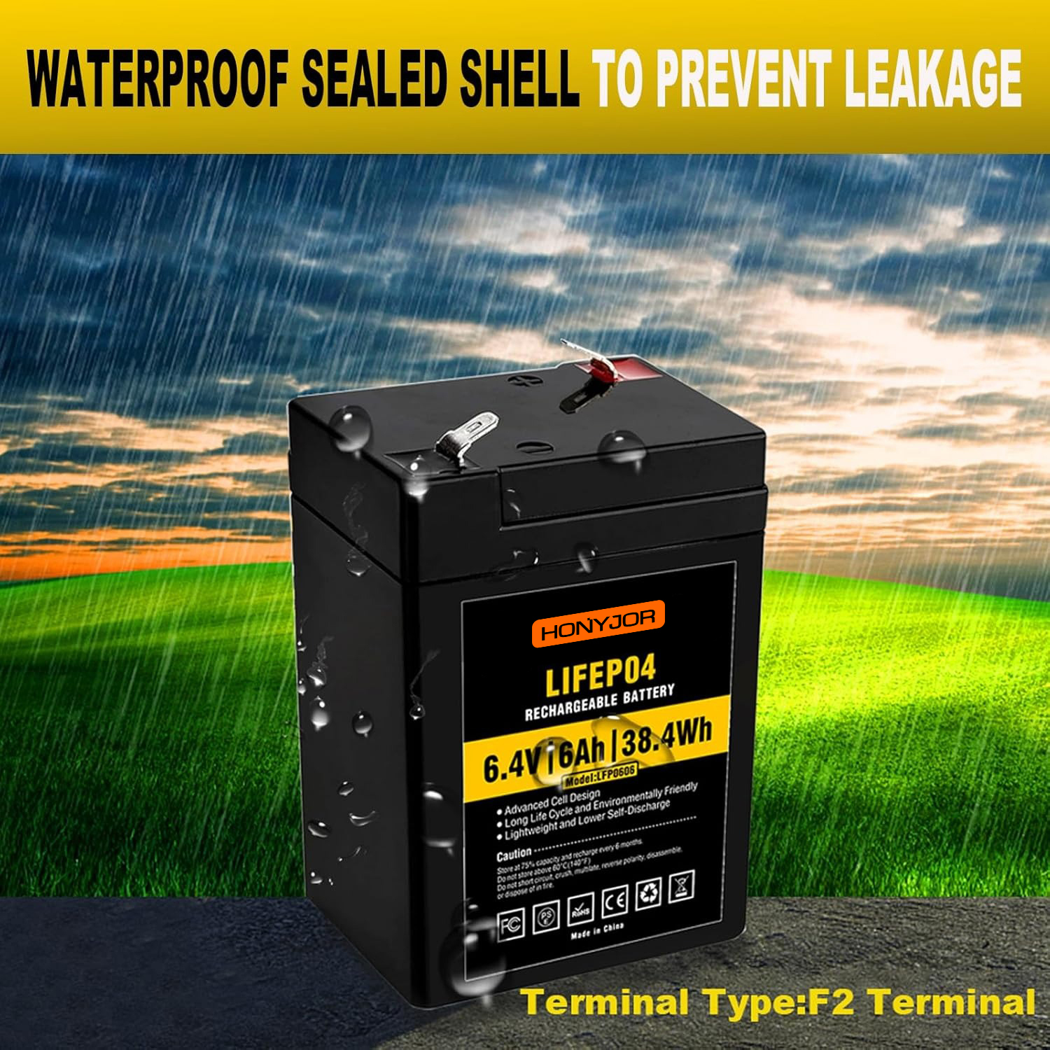 6.4v 6Ah LiFePO4 Battery LFP0606,6.4v 6Ah LiFePO4 Battery LFP0606,LiPo Battery & Lithium Polymer Battery Manufacturer | Honyjor