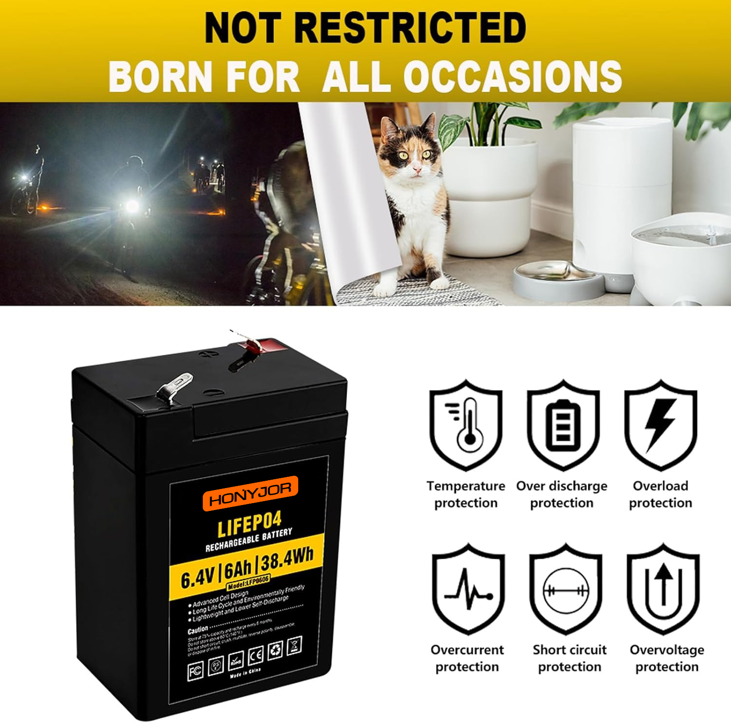 6.4v 6Ah LiFePO4 Battery LFP0606,6.4v 6Ah LiFePO4 Battery LFP0606,LiPo Battery & Lithium Polymer Battery Manufacturer | Honyjor