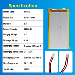 3.7V Li-ion Battery 10000mAh,3.7V Li-ion Battery 10000mAh,LiPo Battery & Lithium Polymer Battery Manufacturer | Honyjor