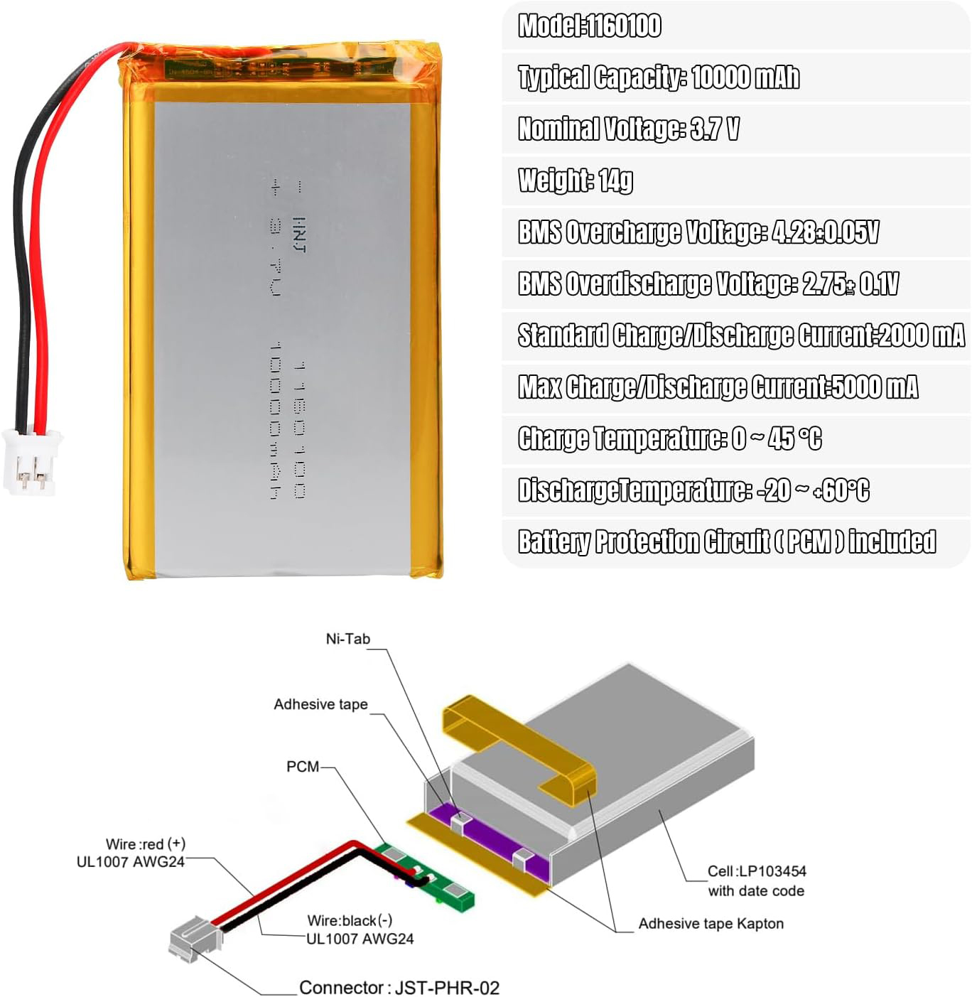 3.7V Li-ion Battery 10000mAh,3.7V Li-ion Battery 10000mAh,LiPo Battery & Lithium Polymer Battery Manufacturer | Honyjor