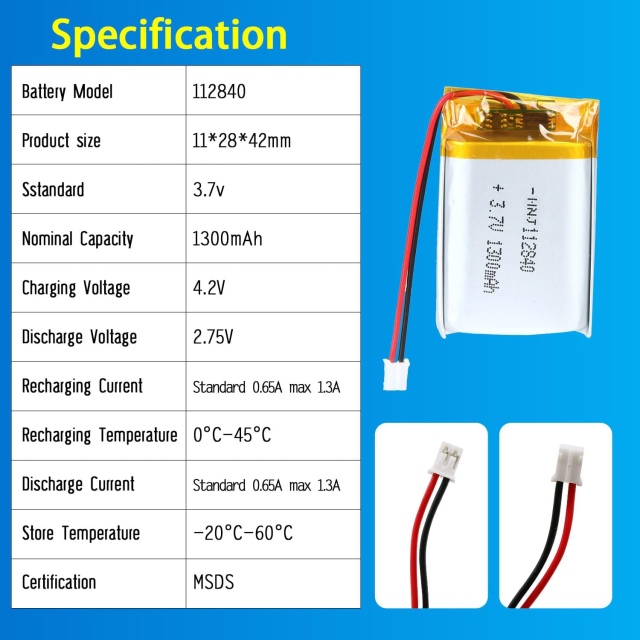 3.7V Li-ion Battery 1300mAh,3.7V Li-ion Battery 1200mAh,LiPo Battery & Lithium Polymer Battery Manufacturer | Honyjor
