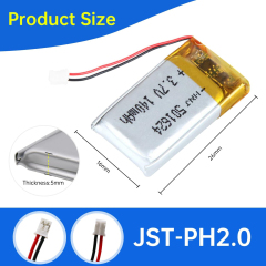 3.7V Li-ion Battery 140mAh,3.7V Li-ion Battery 140mah,LiPo Battery & Lithium Polymer Battery Manufacturer | Honyjor