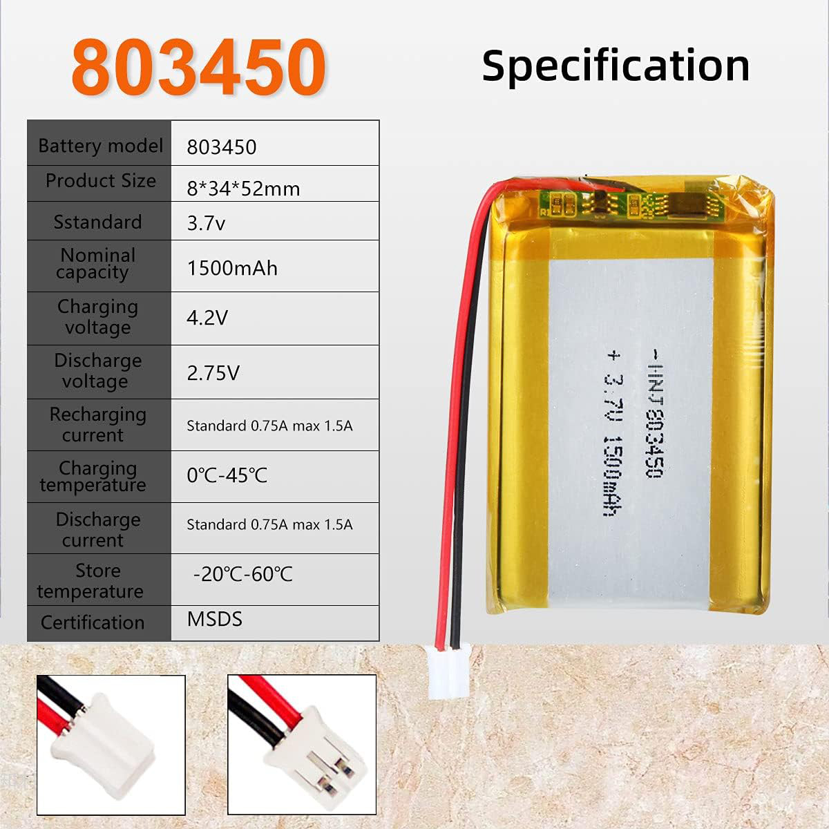 3.7V Li-ion Battery 1500mAh,3.7V Li-ion Battery 1500mAh,LiPo Battery & Lithium Polymer Battery Manufacturer | Honyjor