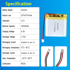 3.7V Li-ion Battery 2000mAh,3.7V Li-ion Battery 2000mAh,LiPo Battery & Lithium Polymer Battery Manufacturer | Honyjor