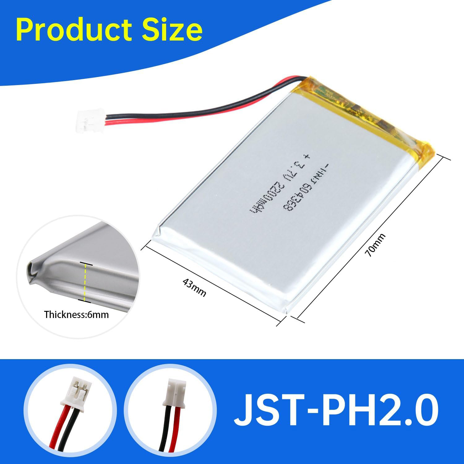 3.7V Li-ion Battery 2200mAh,3.7V Li-ion Battery 2200mAh,LiPo Battery & Lithium Polymer Battery Manufacturer | Honyjor