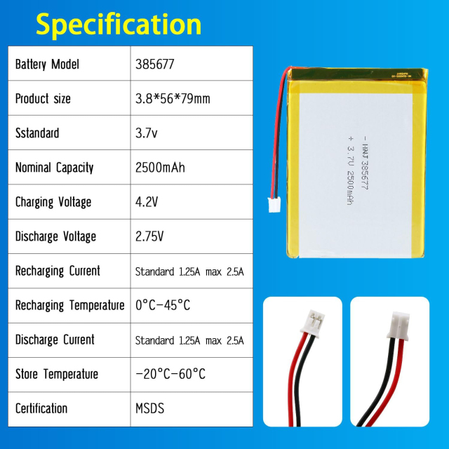 3.7V Li-ion Battery 2500mAh,3.7V Li-ion Battery 2500mah,LiPo Battery & Lithium Polymer Battery Manufacturer | Honyjor