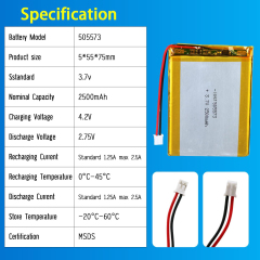 3.7V Li-ion Battery 2500mAh,3.7V Li-ion Battery 2500mah,LiPo Battery & Lithium Polymer Battery Manufacturer | Honyjor