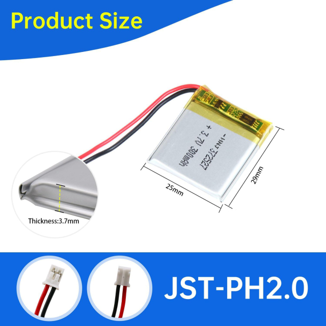 3.7V Li-ion Battery 300mAh,3.7V Li-ion Battery 300mAh,LiPo Battery & Lithium Polymer Battery Manufacturer | Honyjor