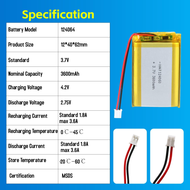 3.7V Li-ion Battery 3600mAh,3.7V Li-ion Battery 3600mAh,LiPo Battery & Lithium Polymer Battery Manufacturer | Honyjor