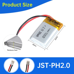3.7V Li-ion Battery 380mAh,3.7V Li-ion Battery 380mAh,LiPo Battery & Lithium Polymer Battery Manufacturer | Honyjor