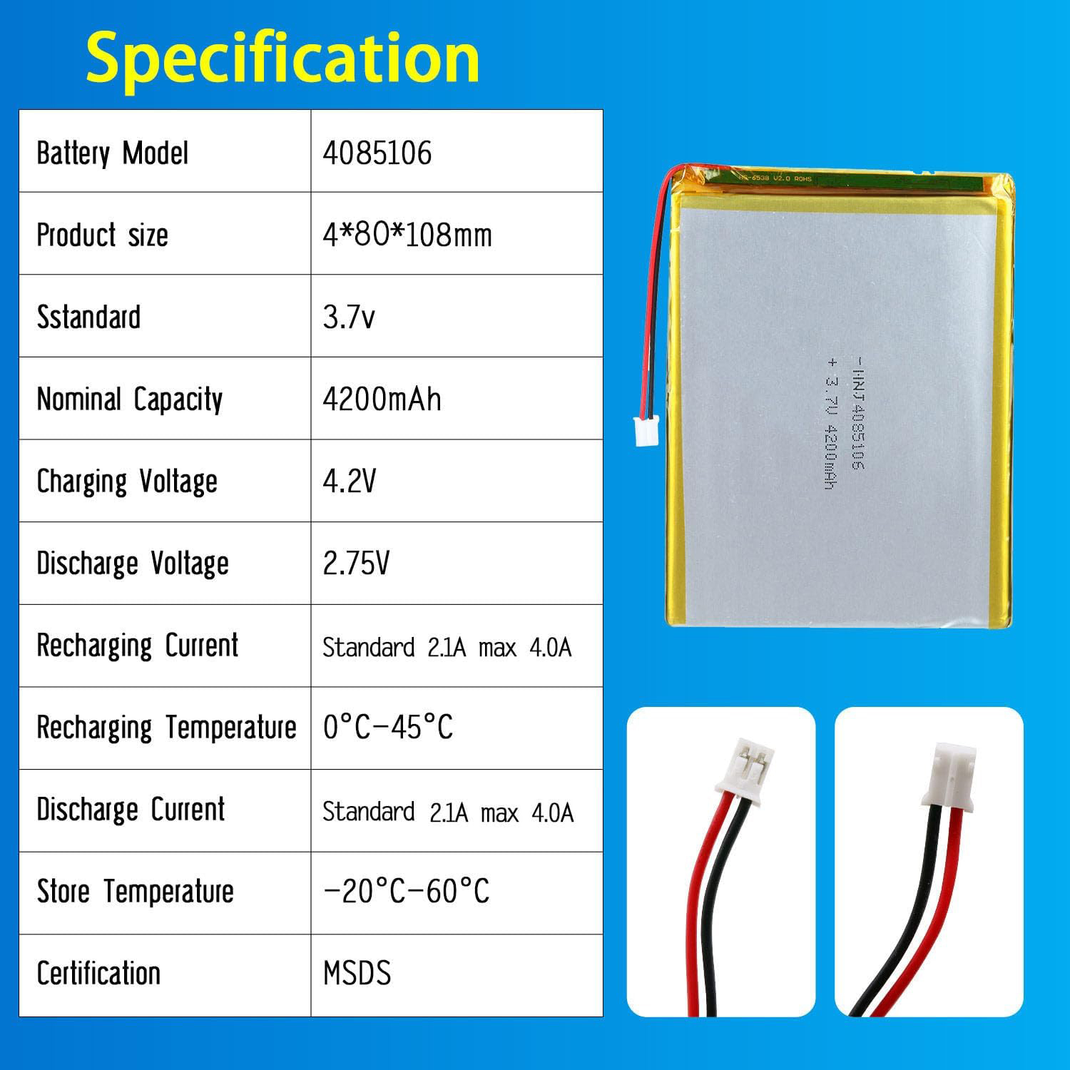 3.7V Li-ion Battery 4200mAh,3.7V Li-ion Battery 4200mAh,LiPo Battery & Lithium Polymer Battery Manufacturer | Honyjor