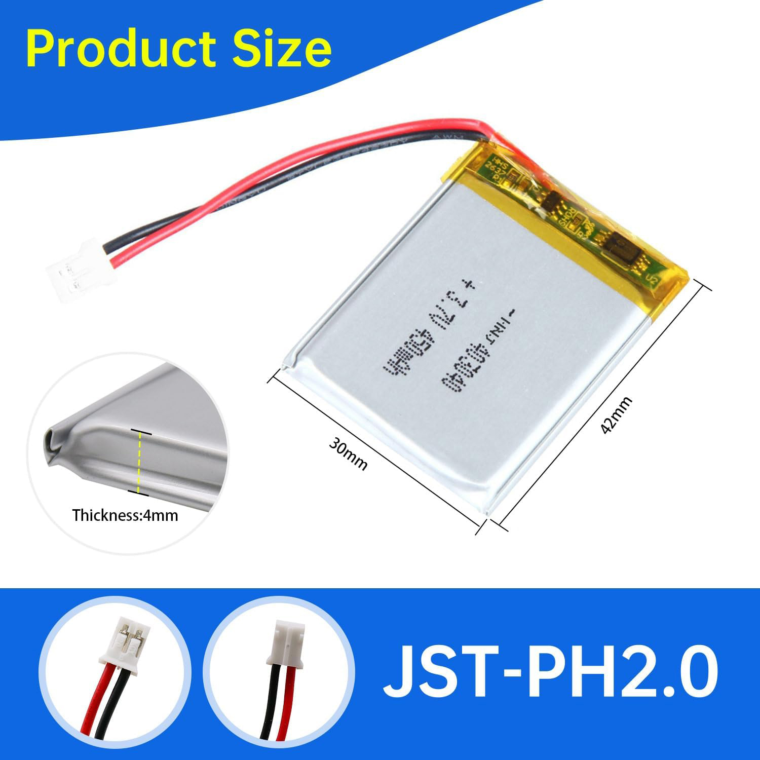 3.7V Li-ion Battery 450mAh,3.7V Li-ion Battery 450mAh,LiPo Battery & Lithium Polymer Battery Manufacturer | Honyjor