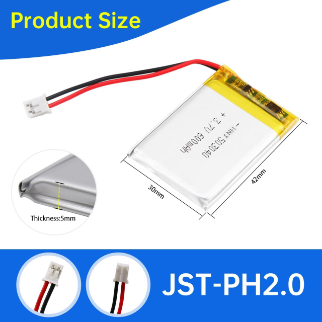 3.7V Li-ion Battery 600mAh,3.7V Li-ion Battery 600mah,LiPo Battery & Lithium Polymer Battery Manufacturer | Honyjor