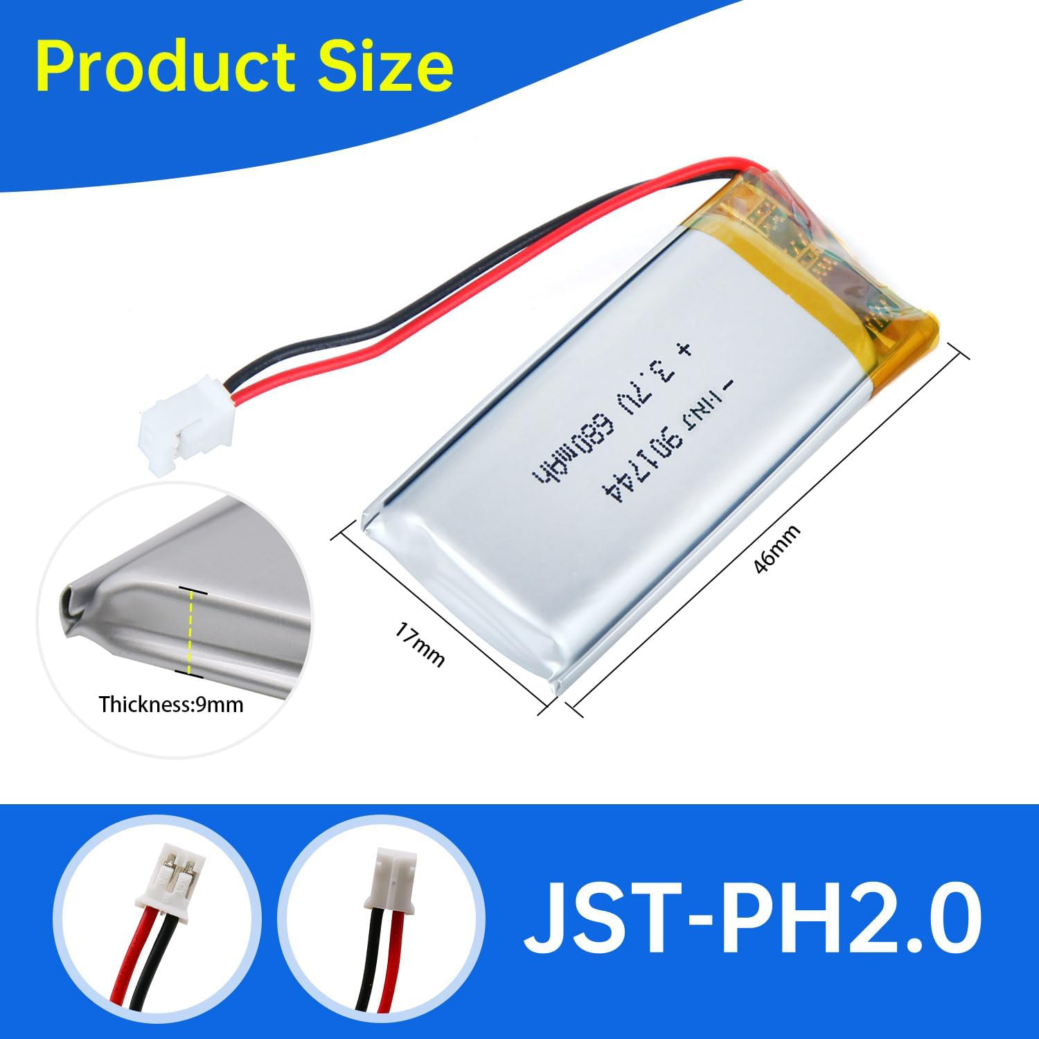 3.7V Li-ion Battery 680mAh,3.7V Li-ion Battery 680mAh,LiPo Battery & Lithium Polymer Battery Manufacturer | Honyjor