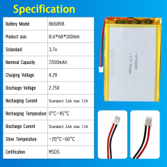 3.7V Li-ion Battery 7200mAh,3.7V Li-ion Battery 7200mAh,LiPo Battery & Lithium Polymer Battery Manufacturer | Honyjor