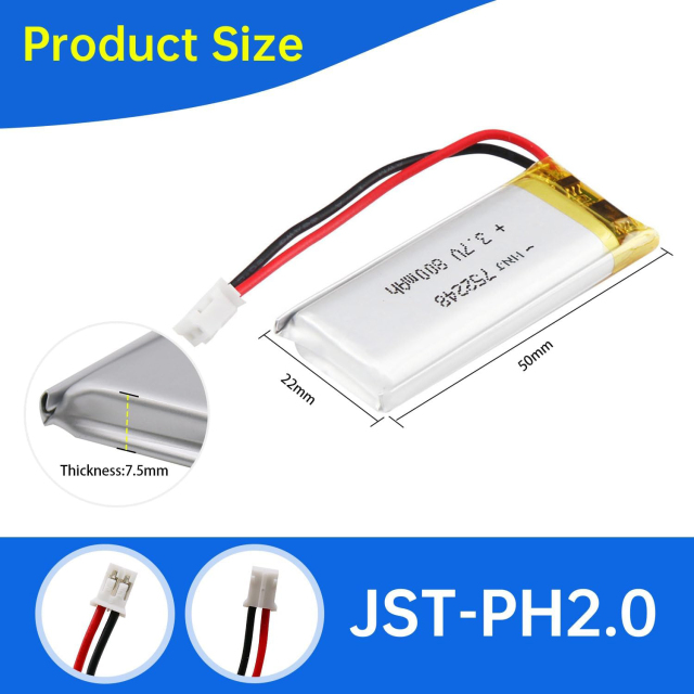 3.7V Li-ion Battery 800mAh,3.7V Li-ion Battery 800mAh,LiPo Battery & Lithium Polymer Battery Manufacturer | Honyjor