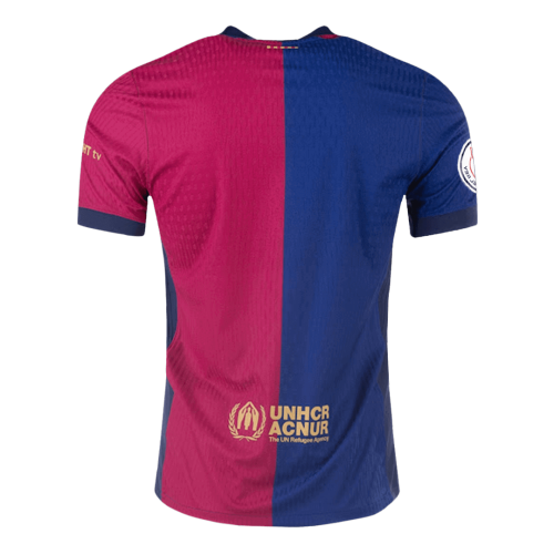 Barcelona Home Authentic Soccer Jersey - Copa del Rey Final