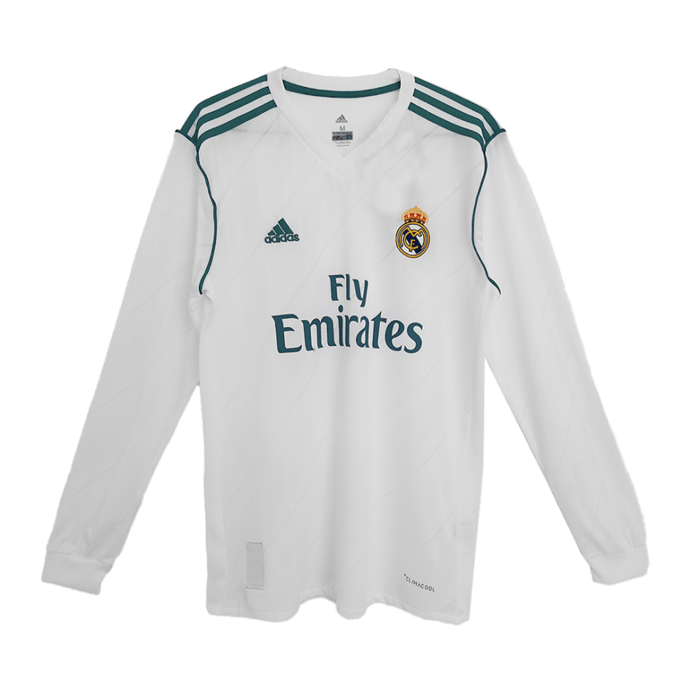 Vintage Soccer Jersey SERGIO RAMOS #4 Real Madrid Home Long Sleeve 2017/18