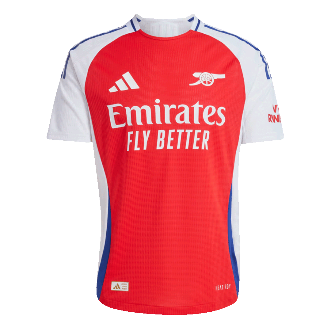 RICE #41 Arsenal Home Authentic Soccer Jersey - UCL
