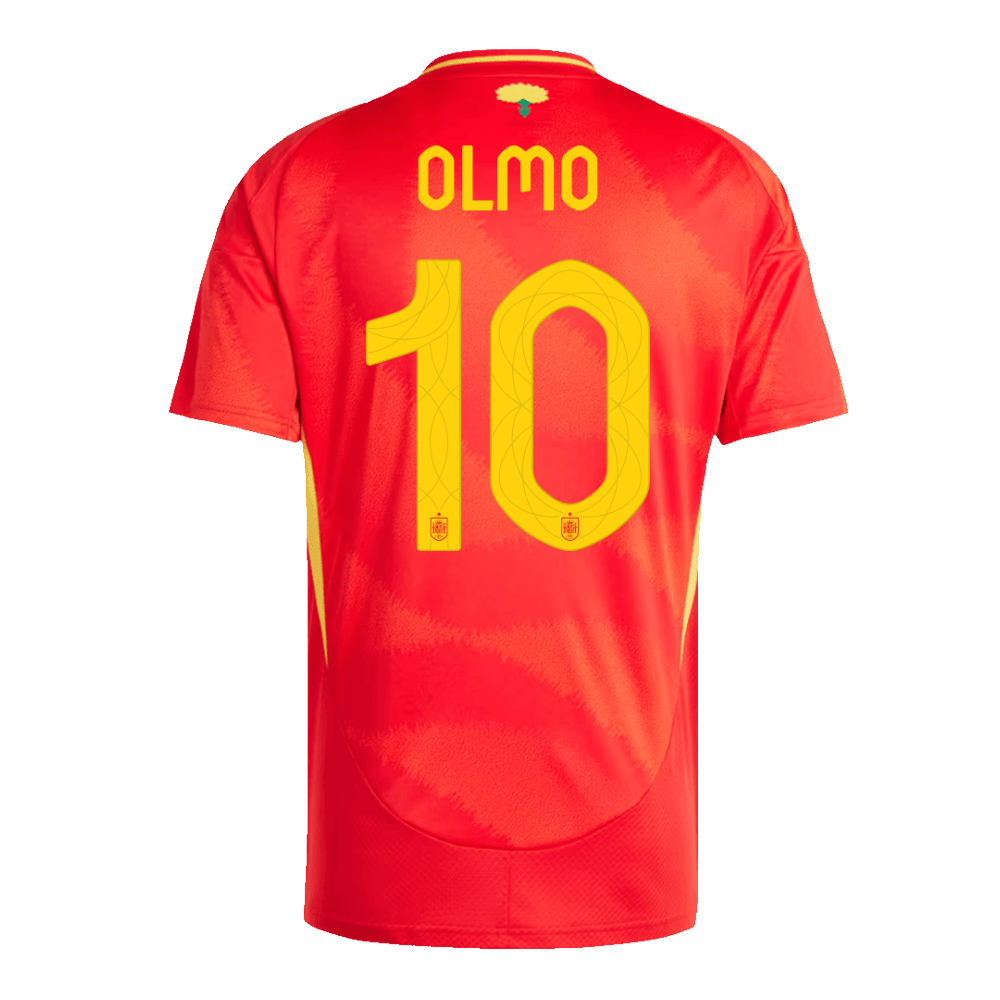 OLMO #10 Spain Home Soccer Jersey EURO