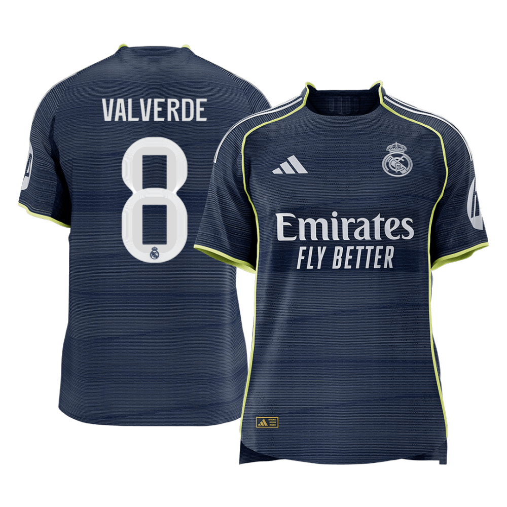 VALVERDE #8 Real Madrid Away Authentic Soccer Jersey 2025/26