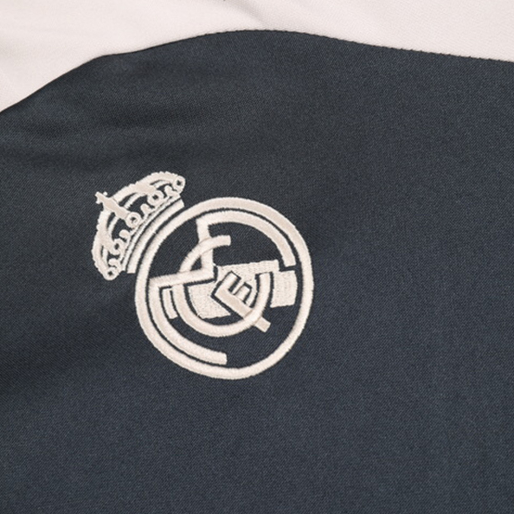 Real Madrid 1/4 Zip Tracksuit Gray