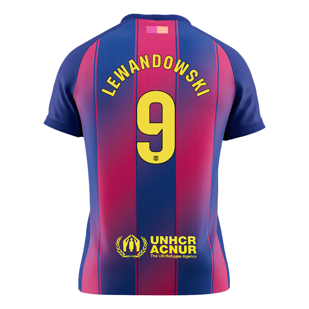 LEWANDOWSKI #9 Barcelona Home Soccer Jersey 2025/26