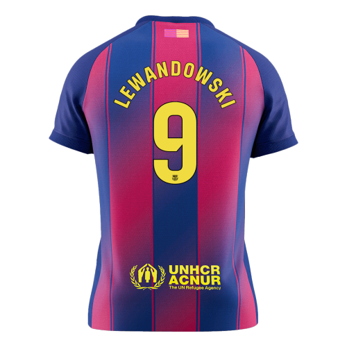 LEWANDOWSKI #9 Barcelona Home Soccer Jersey 2025/26