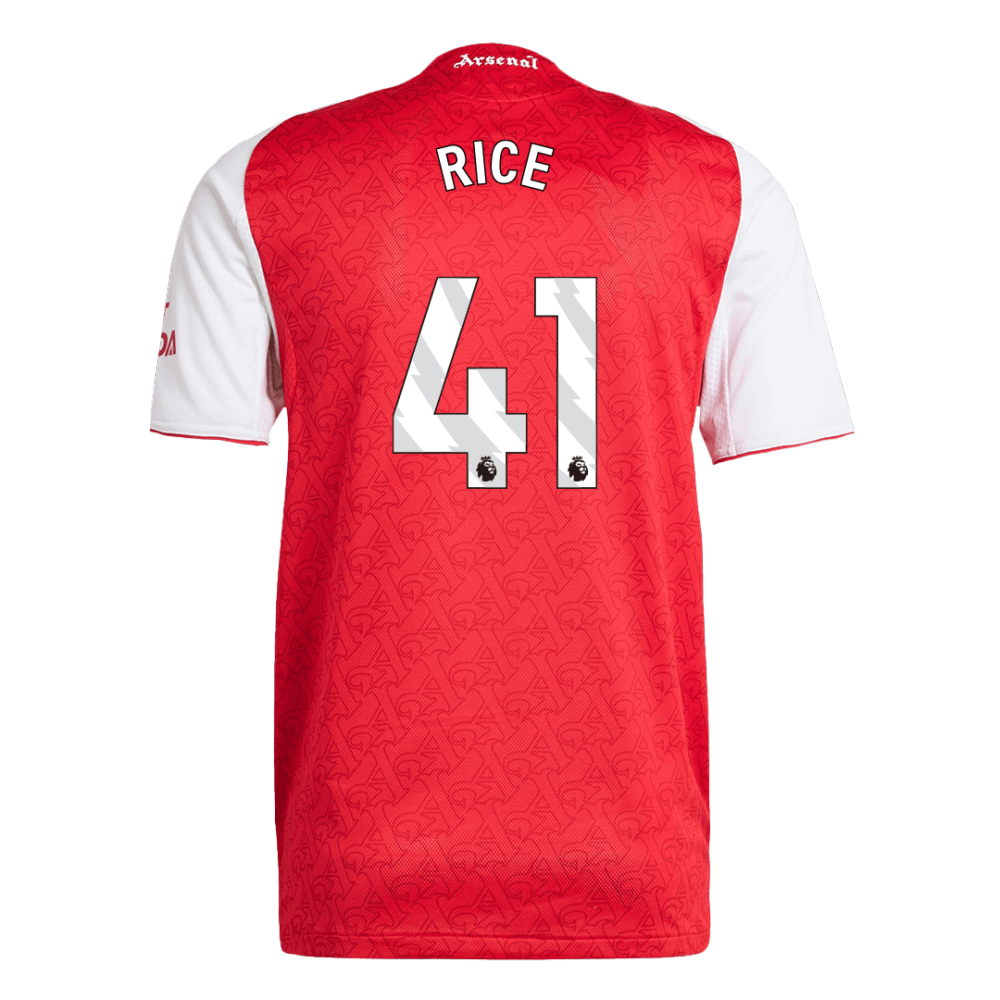 RICE #41 Arsenal Home Authentic Soccer Jersey 2025/26