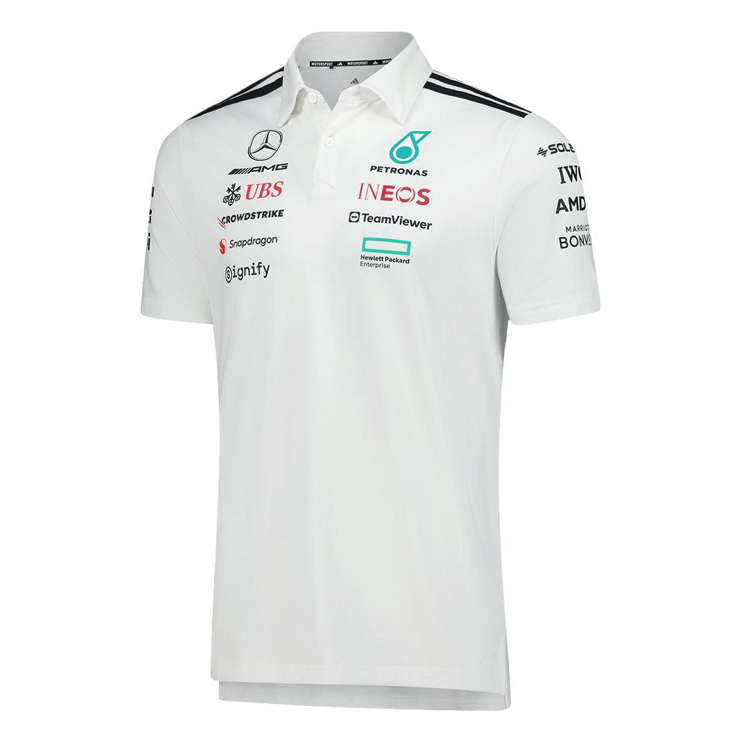 Mercedes AMG Petronas F1 2025 Team Polo White