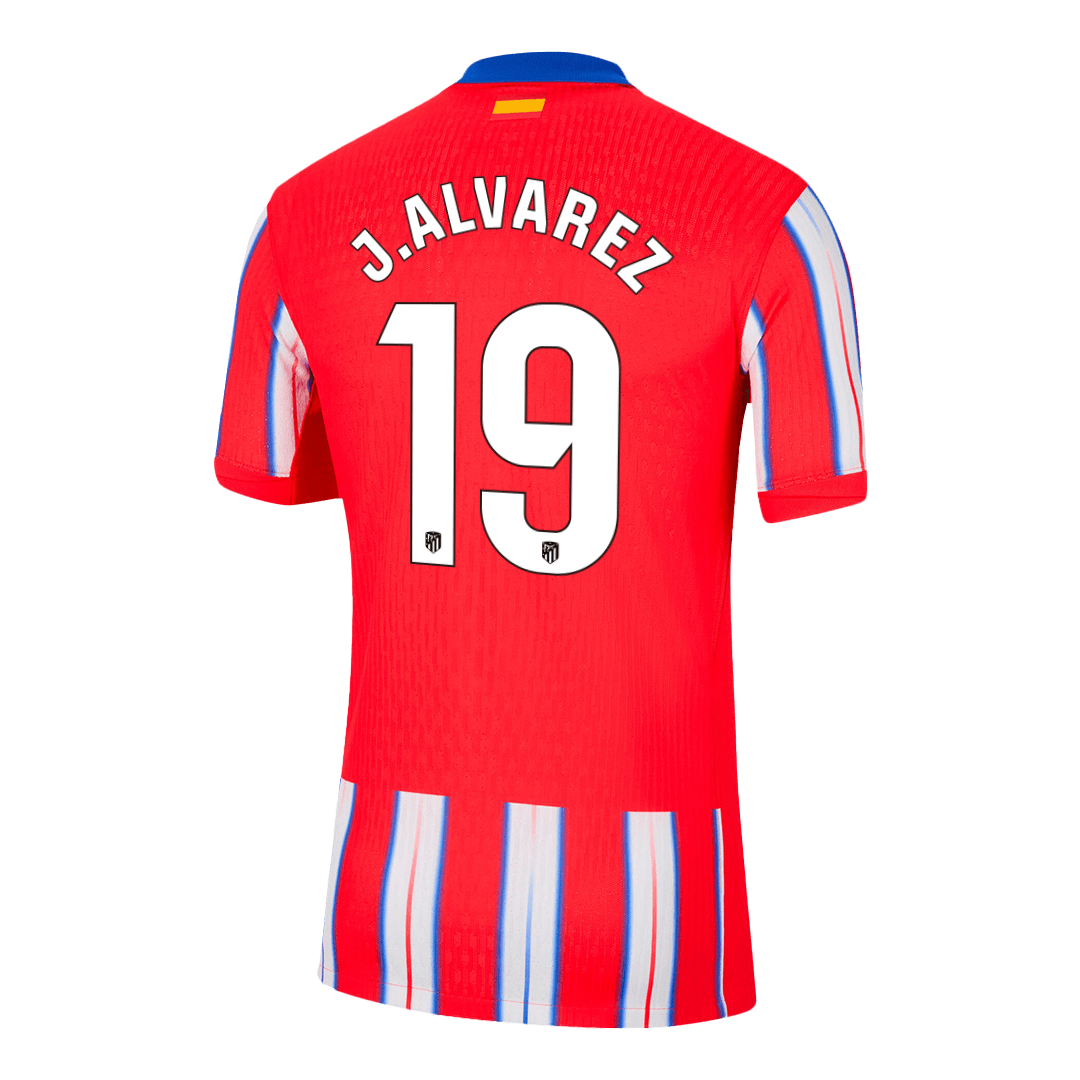 J.ALVAREZ #19 Atletico Madrid Home Authentic Soccer Jersey