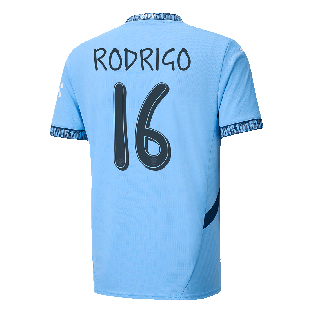 RODRIGO #16 Manchester City Home Soccer Jersey - UCL