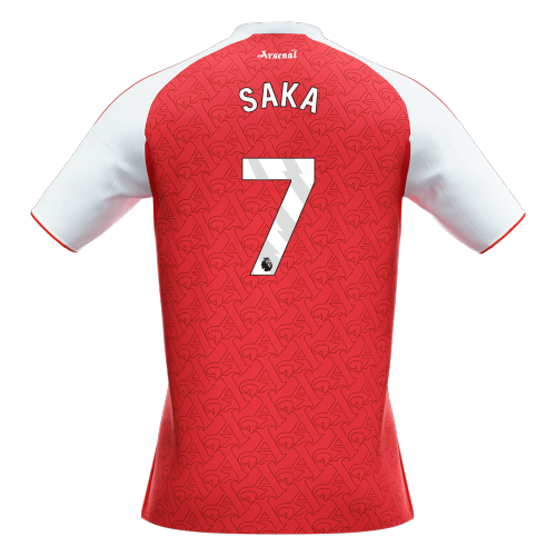 SAKA #7 Arsenal Home Soccer Jersey 2025/26