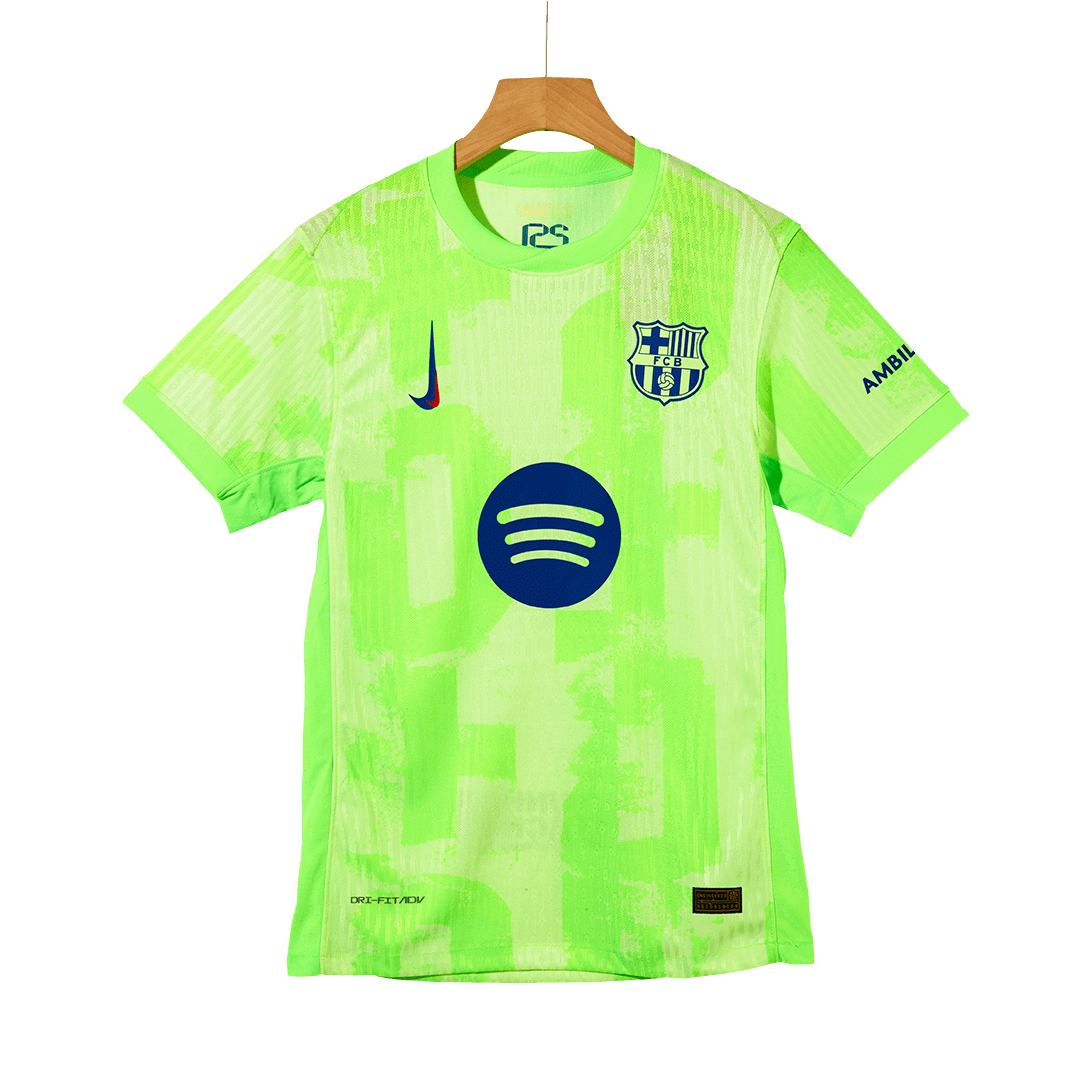 Barcelona Third Away Authentic Soccer Jersey -（Spotify Logo Without Text）